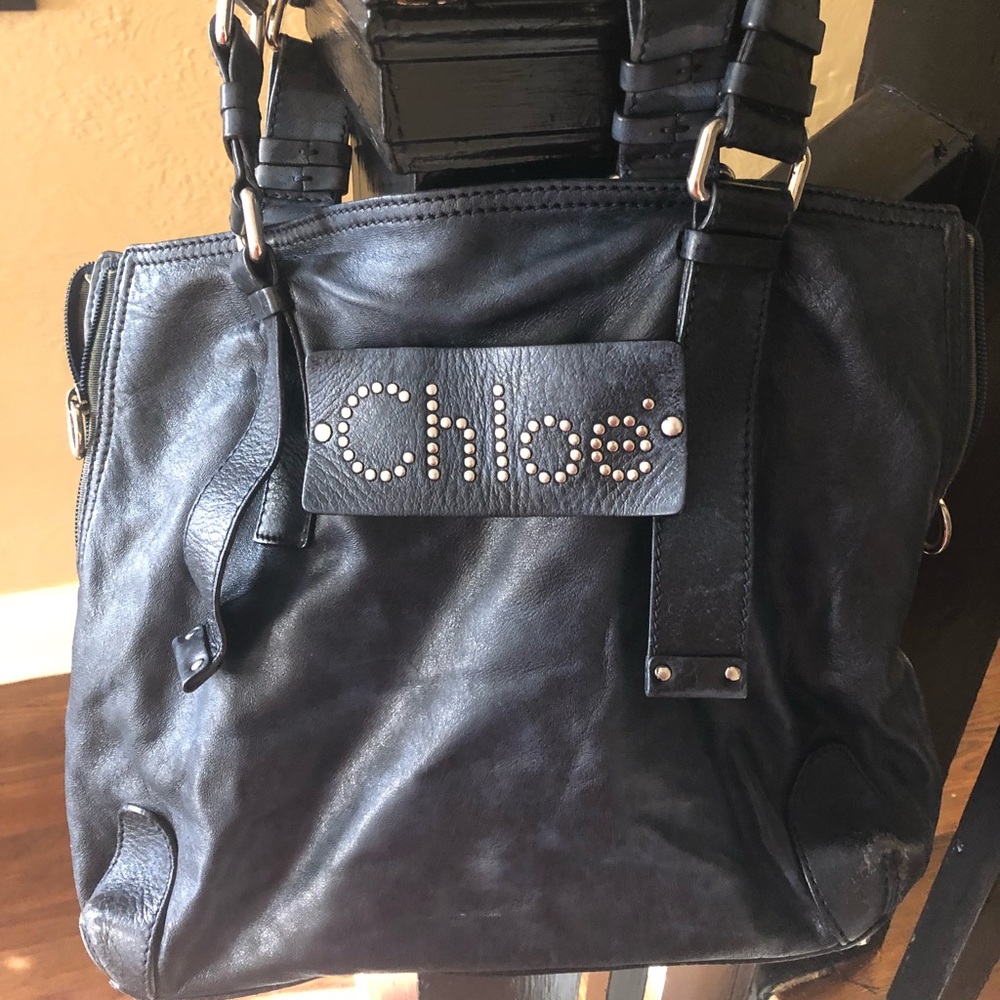 Blue Black Chloe Tote
